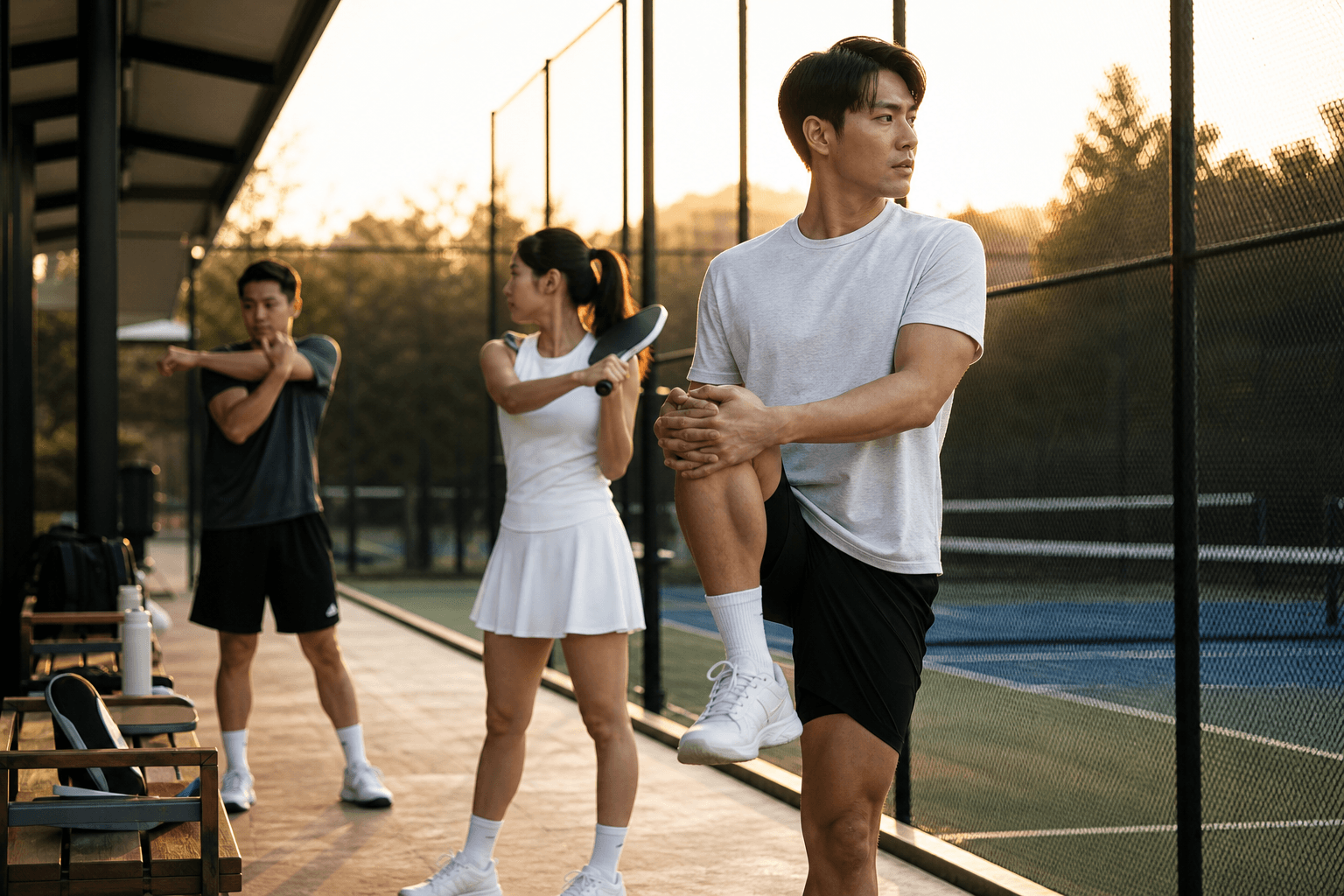 피클볼 워밍업 루틴 단계별 실전 가이드 2026 — 15분 준비 운동으로 부상 예방·경기력 향상